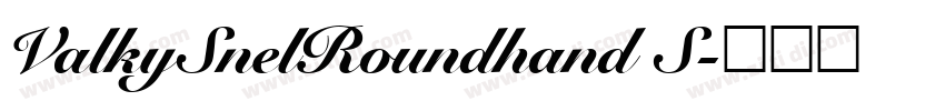 ValkySnelRoundhand S字体转换